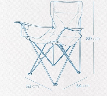 Foto 4 | Exclusivas Sillas Plegables Xtellar De Lujo Para Exteriores – Perfectas Para Camping Y Playa – Diseño Portátil – N