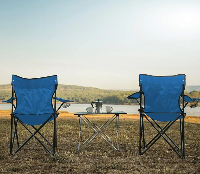 Foto 3 pulgar | Silla Plegable Multiusos Xtellar Para Camping, Playa Y Exterior Con Soporte De Bebidas Y Funda Impermeable Azul