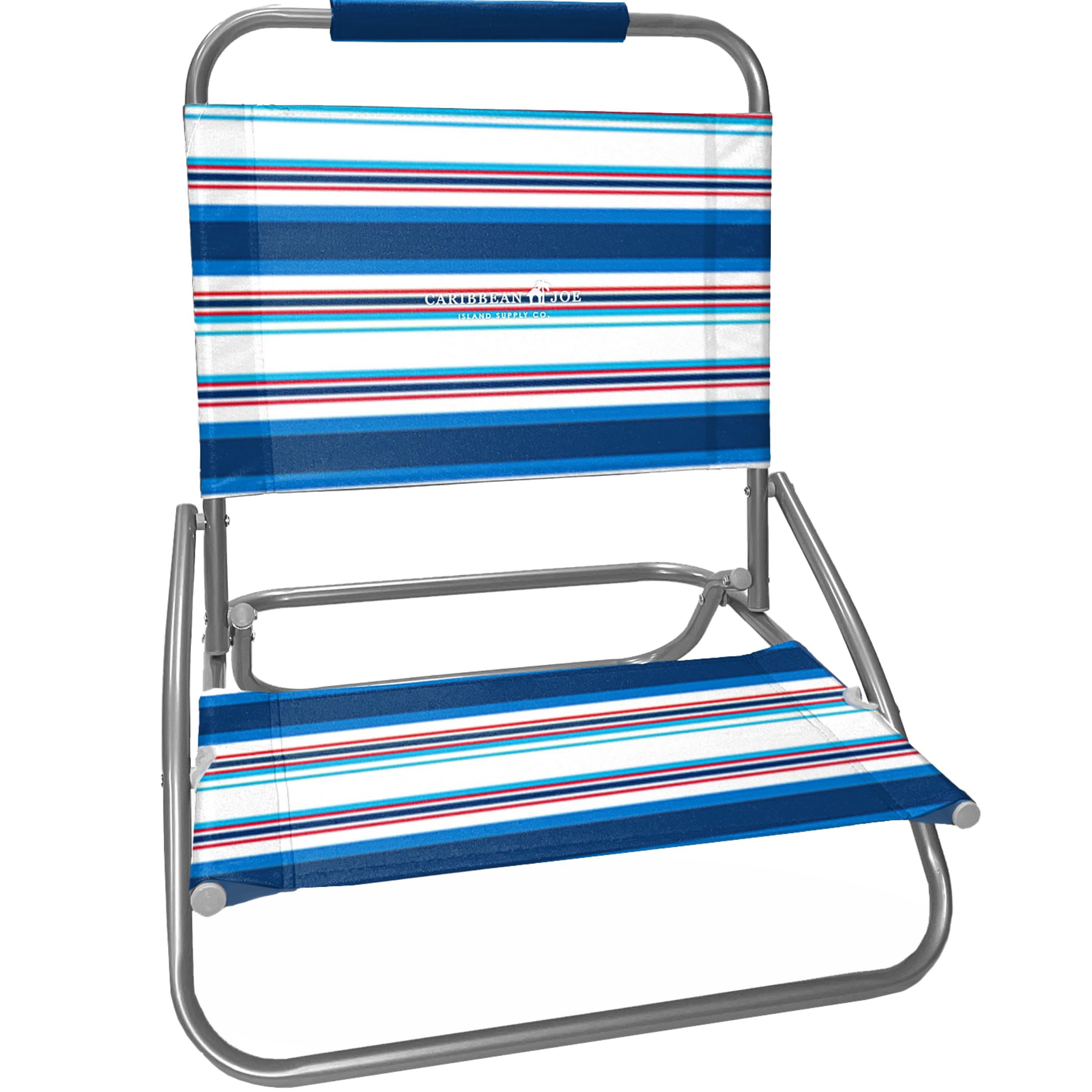 Foto 1 | Silla De Playa Plegable Caribbean Joe  Ligera  Rojo/blanco/azul - Venta Internacional.