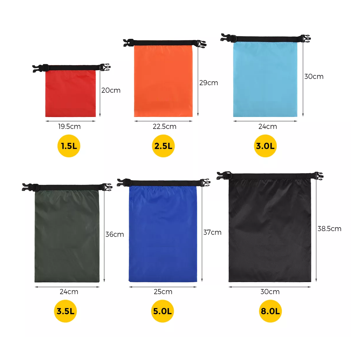 Foto 4 pulgar | Kit 6 Piezas Bolsa De Almacenamiento Impermeable Eo Safe Imports Esi-11984 Multicolor
