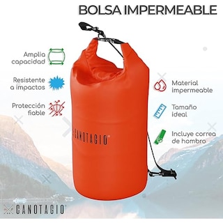 Foto 2 | Bolsa Seca Impermeabl Canotagio Naranja de 5 Litros