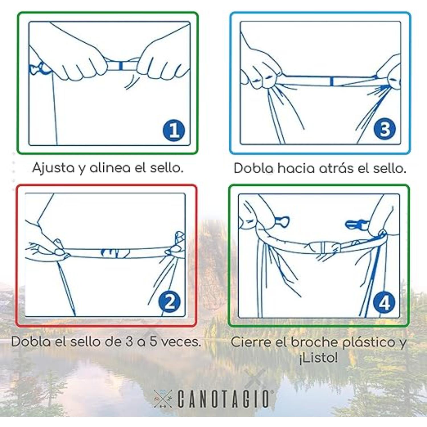 Foto 6 pulgar | Bolsa Seca Impermeabl Canotagio Naranja de 5 Litros