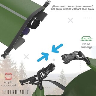 Foto 6 | Bolsa Seca Impermeable. Dry Bag Canotagio Verde de 10 Litros