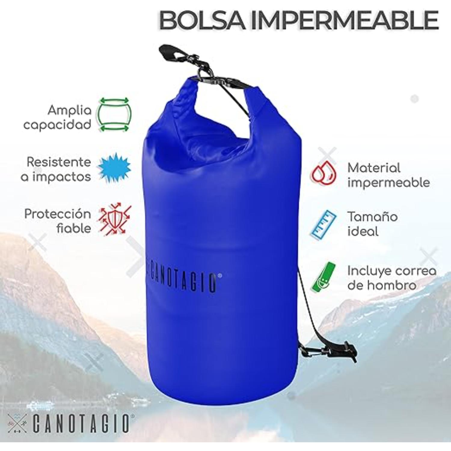 Foto 3 pulgar | Bolsa Seca Impermeable Dry Bag Canotagio Azul de 5 Litros