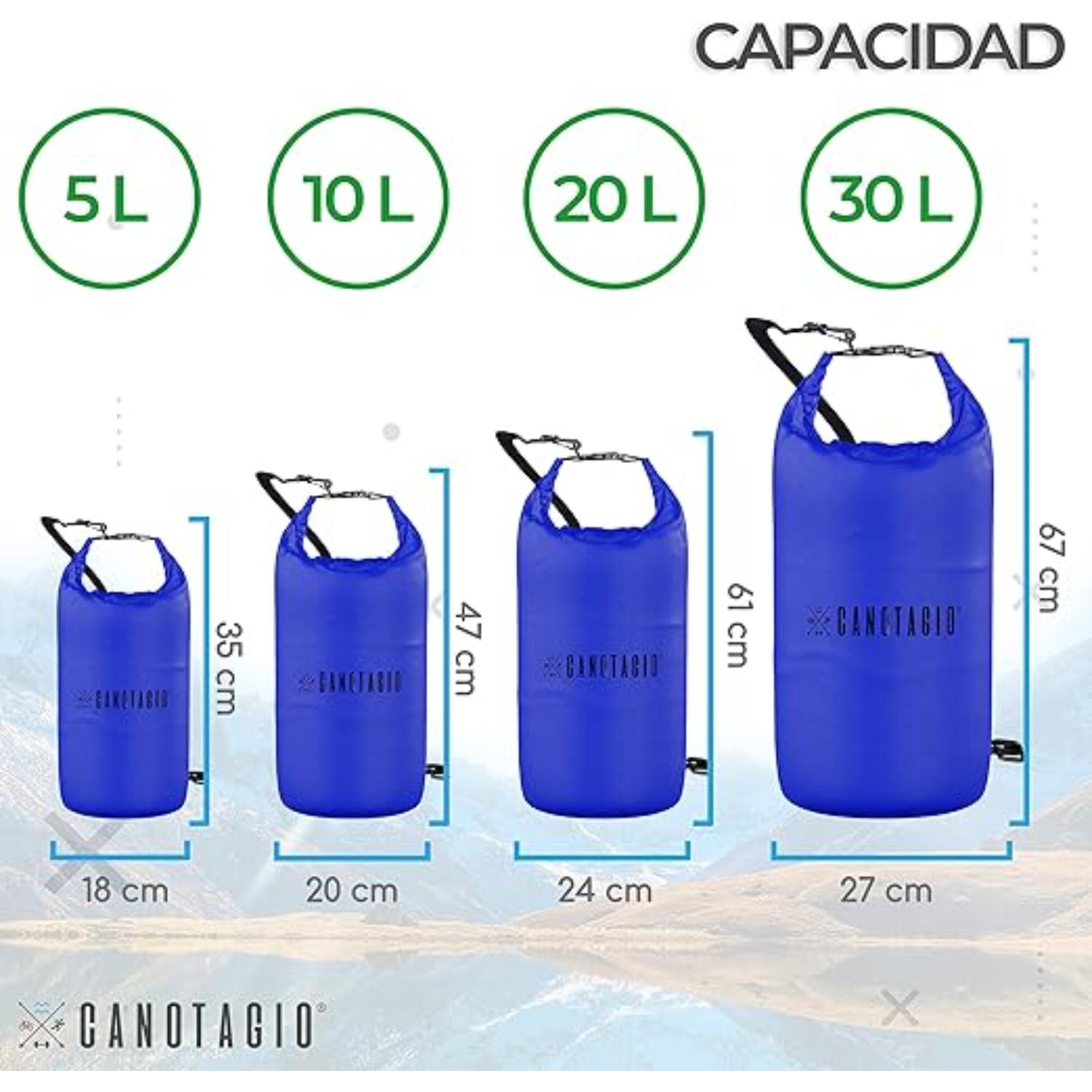 Foto 4 pulgar | Bolsa Seca Impermeable Dry Bag Canotagio Azul de 5 Litros