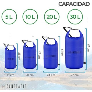 Foto 3 | Bolsa Seca Impermeable Dry Bag Canotagio Azul de 5 Litros