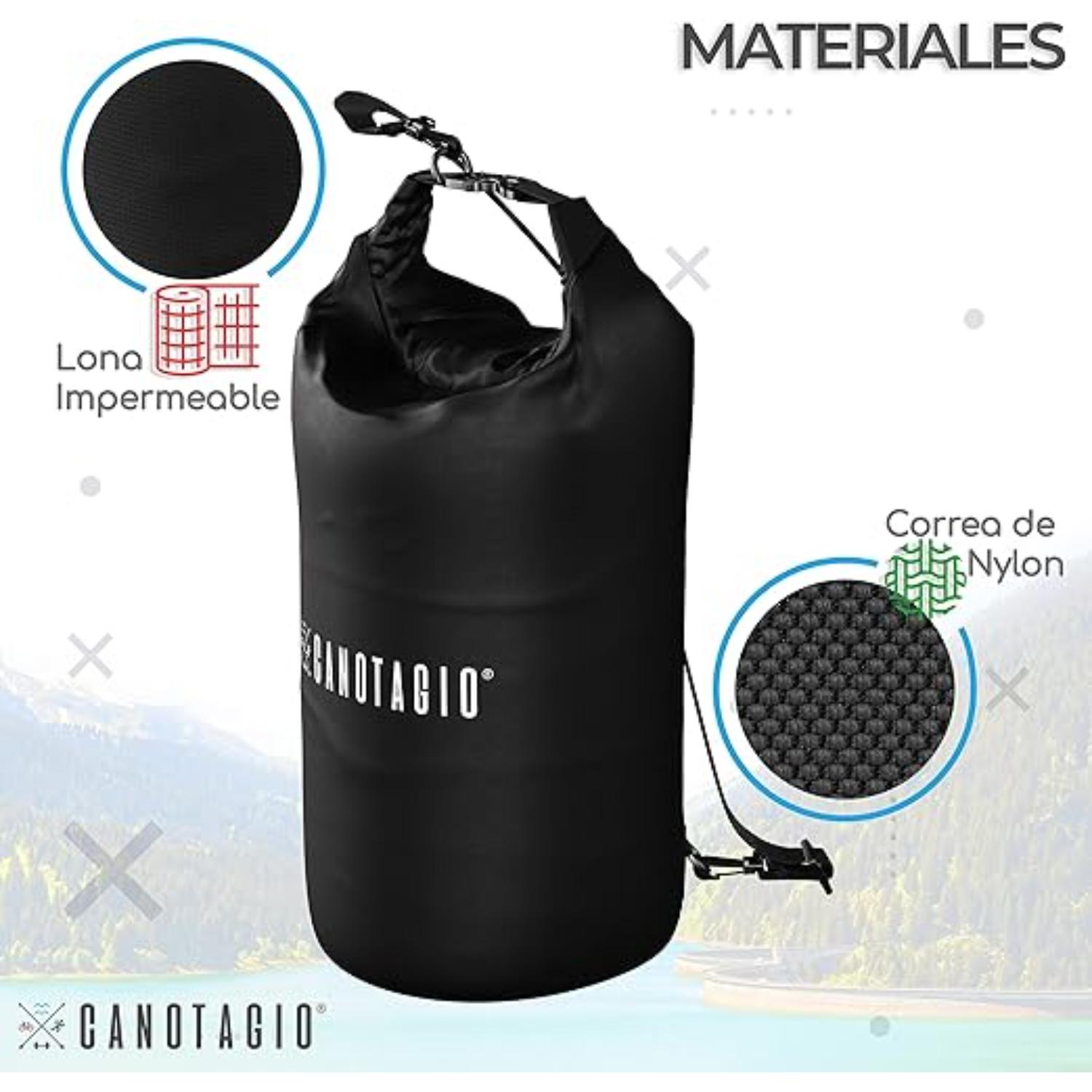 Foto 5 pulgar | Bolsa Seca Impermeable. Dry Bag Canotagio Negro de 10 Litros