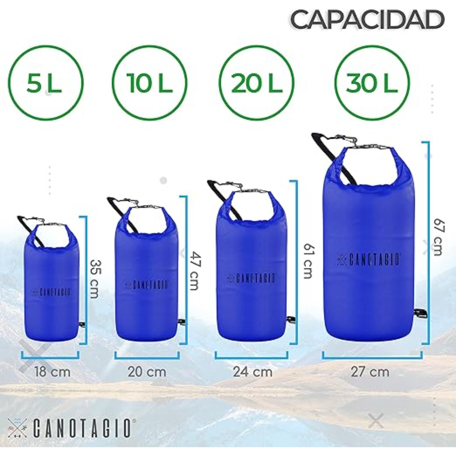 Foto 4 pulgar | Bolsa Seca Impermeable Dry Bag Canotagio Azul de 10 Litros