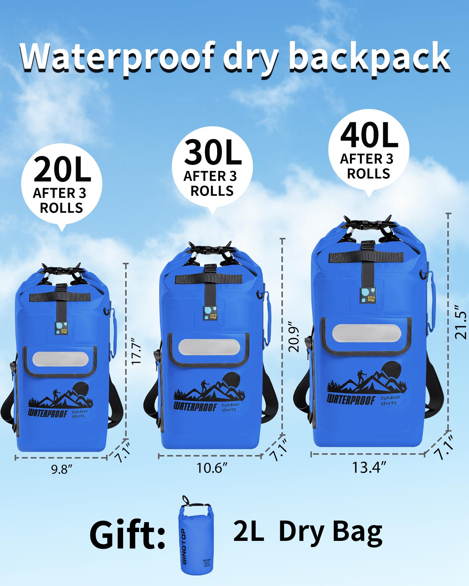 Foto 6 pulgar | Mochila Impermeable Idrybag Impermeable Flotante 20l/30l/40l - Venta Internacional.