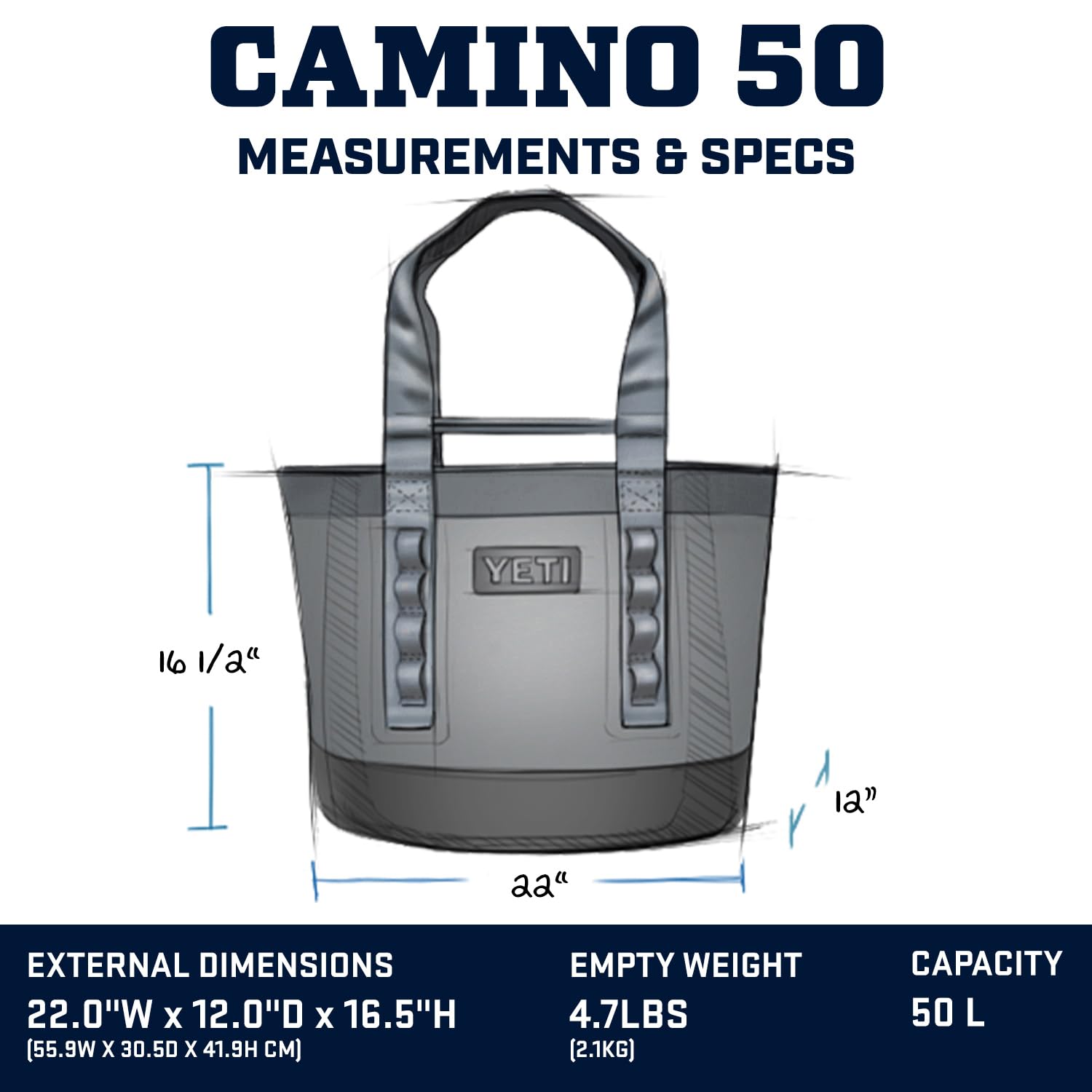 Foto 5 pulgar | Bolsa De Mano Yeti Camino 50, Impermeable Y Duradera, Cape Tau - Venta Internacional.