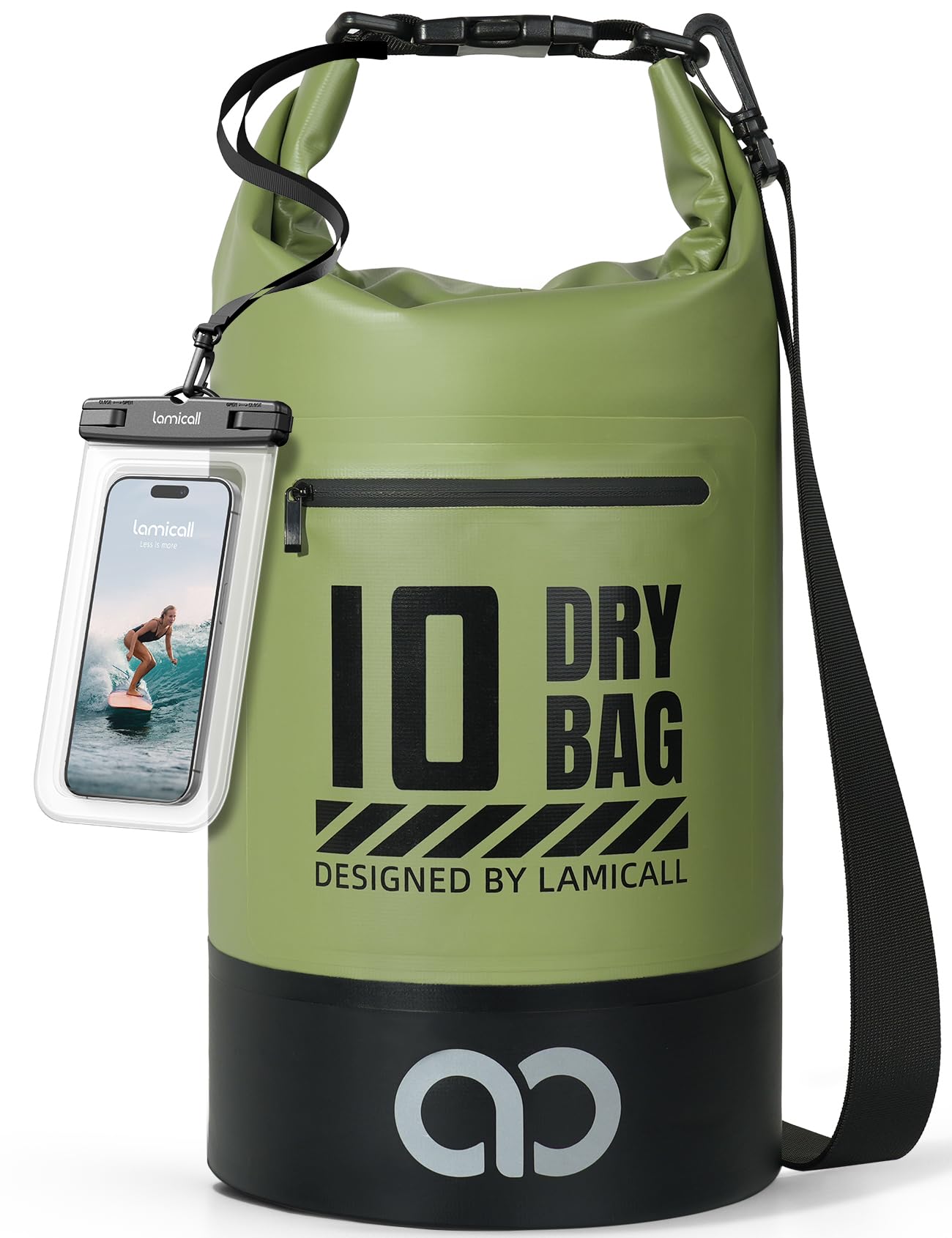 Foto 1 | Mochila Impermeable Lamicall 10l Con Funda Para Teléfono, Color Verde - Venta Internacional.