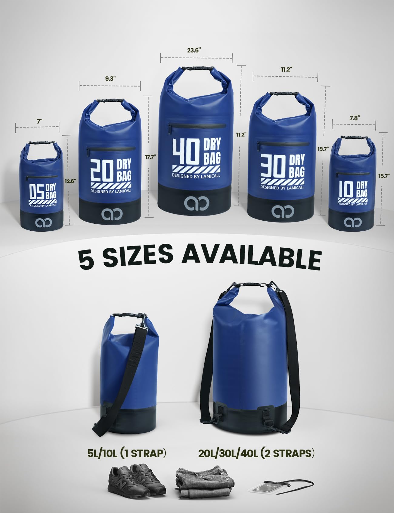 Foto 3 pulgar | Mochila Impermeable Lamicall Dry Bag 20l Con Funda Para Teléfono 10l/20l - Venta Internacional.
