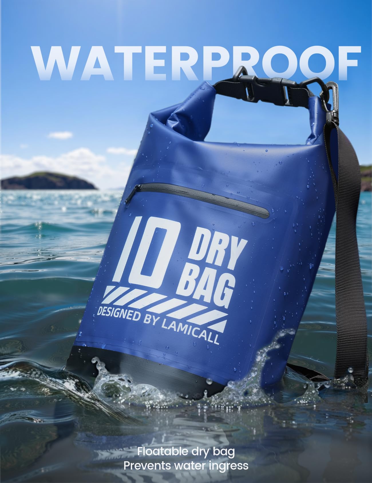 Foto 4 pulgar | Mochila Impermeable Lamicall Dry Bag 20l Con Funda Para Teléfono 10l/20l - Venta Internacional.