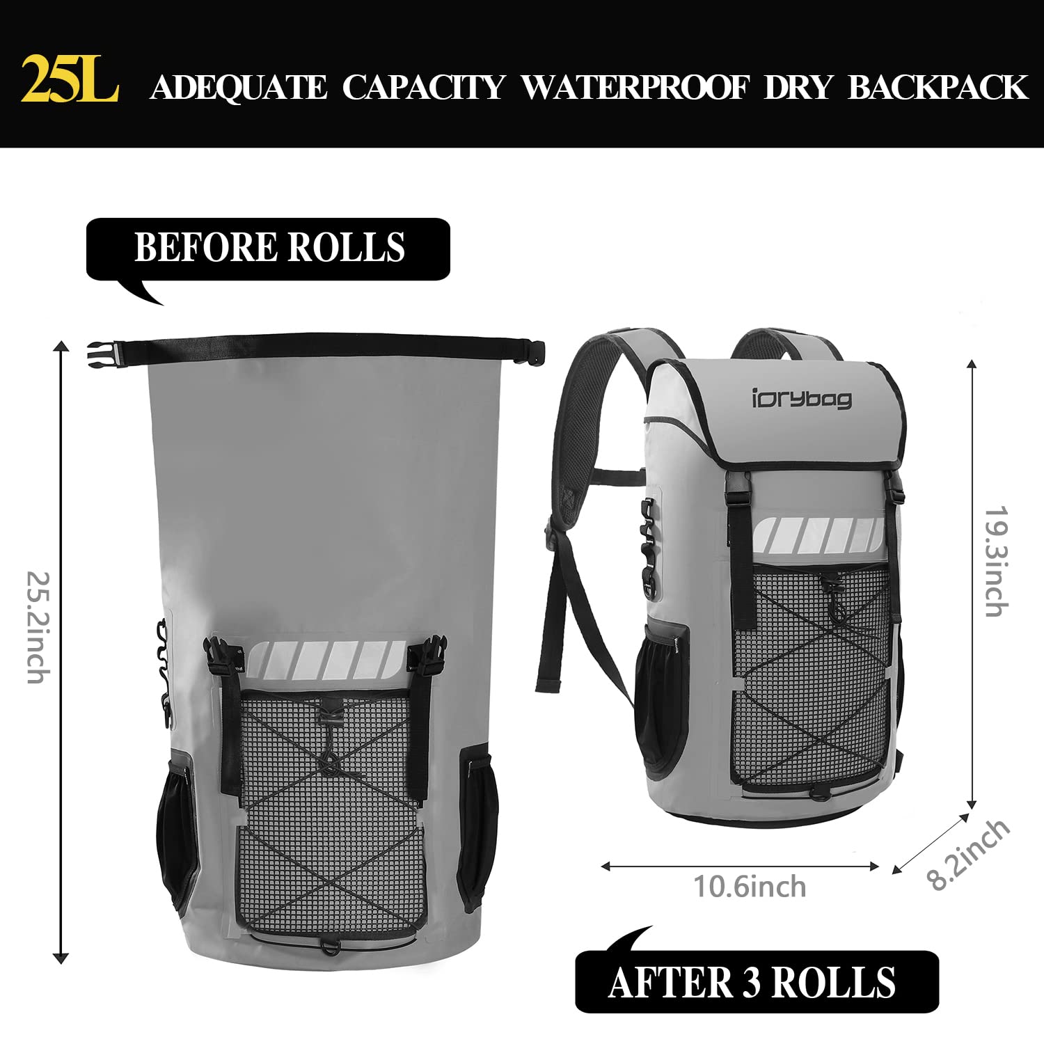 Foto 4 pulgar | Mochila Impermeable Idrybag 25l/45l Para Hombre - Venta Internacional.