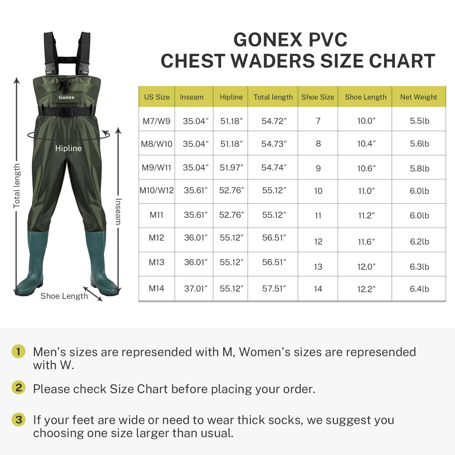 Foto 6 pulgar | Chest Waders Gonex Waterproof 70d De Nailon Para Hombre Y Mujer, Color Verde - Venta Internacional.