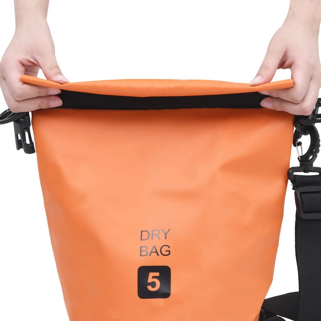 Foto 2 | Mochila Impermeable De Pvc Dry Bag Vidaxl Outdoor Naranja De 5 Litros - Venta Internacional.