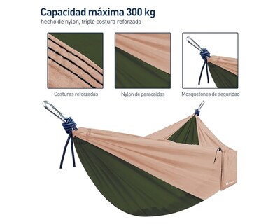 Foto 3 | Hamaca Bluelander AIDPAN-20651 color Verde Portátil para Acampar al Aire Libre en Jardines y Viajes