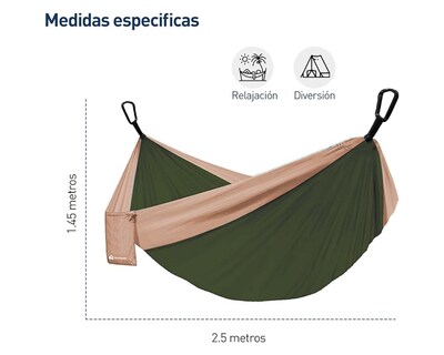 Foto 4 | Hamaca Bluelander AIDPAN-20651 color Verde Portátil para Acampar al Aire Libre en Jardines y Viajes