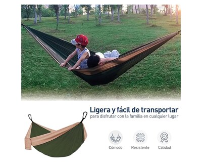 Foto 5 | Hamaca Bluelander AIDPAN-20651 color Verde Portátil para Acampar al Aire Libre en Jardines y Viajes