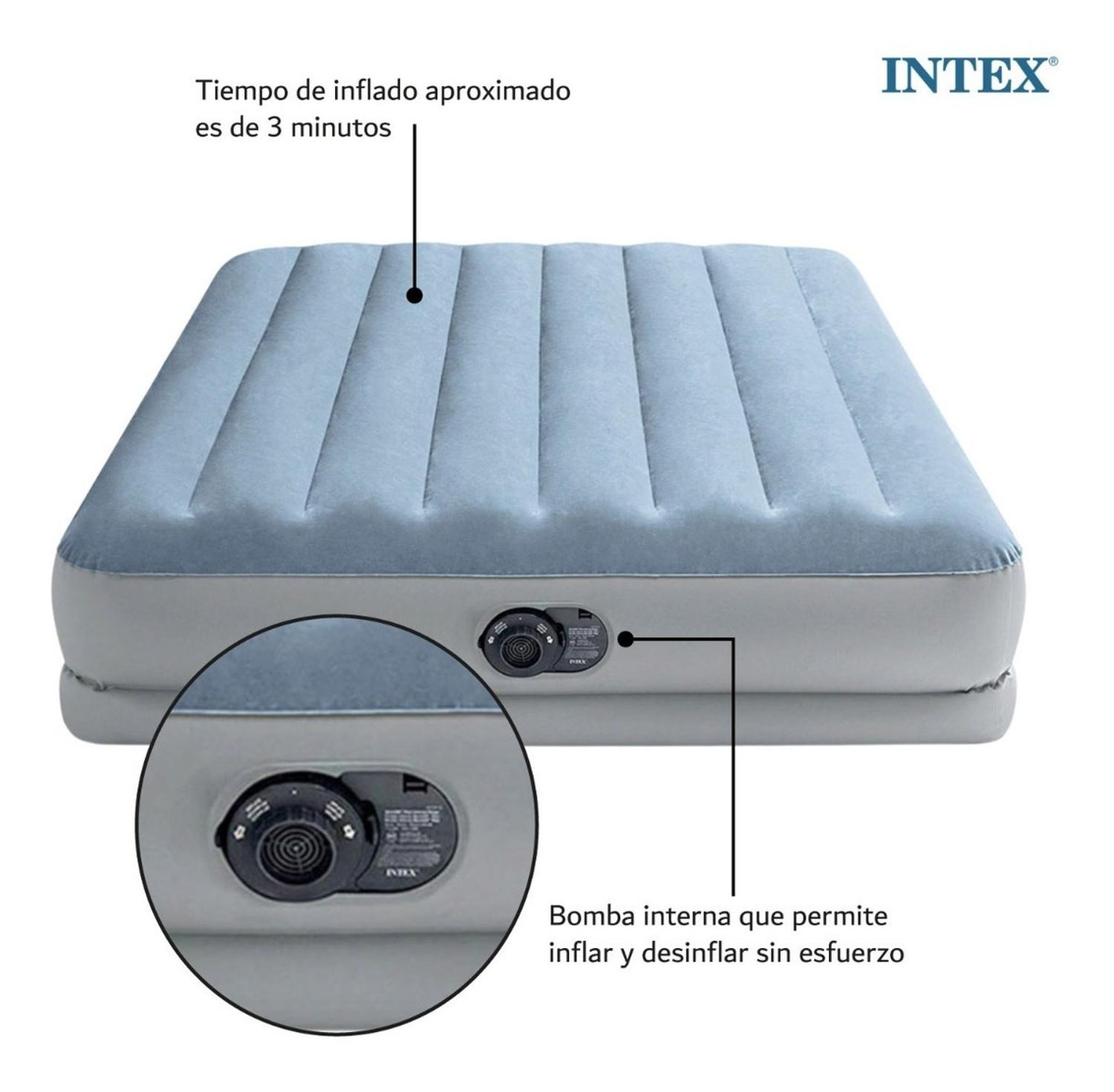 Foto 4 | Colchón Inflable Intex 64167ED color Gris Queen Size con Bomba