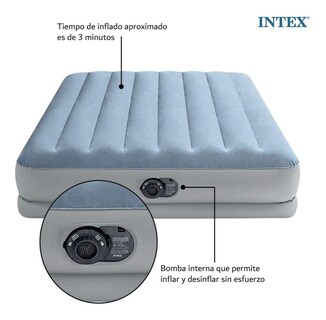 Foto 4 | Colchón Inflable Intex 64167ED color Gris Queen Size con Bomba