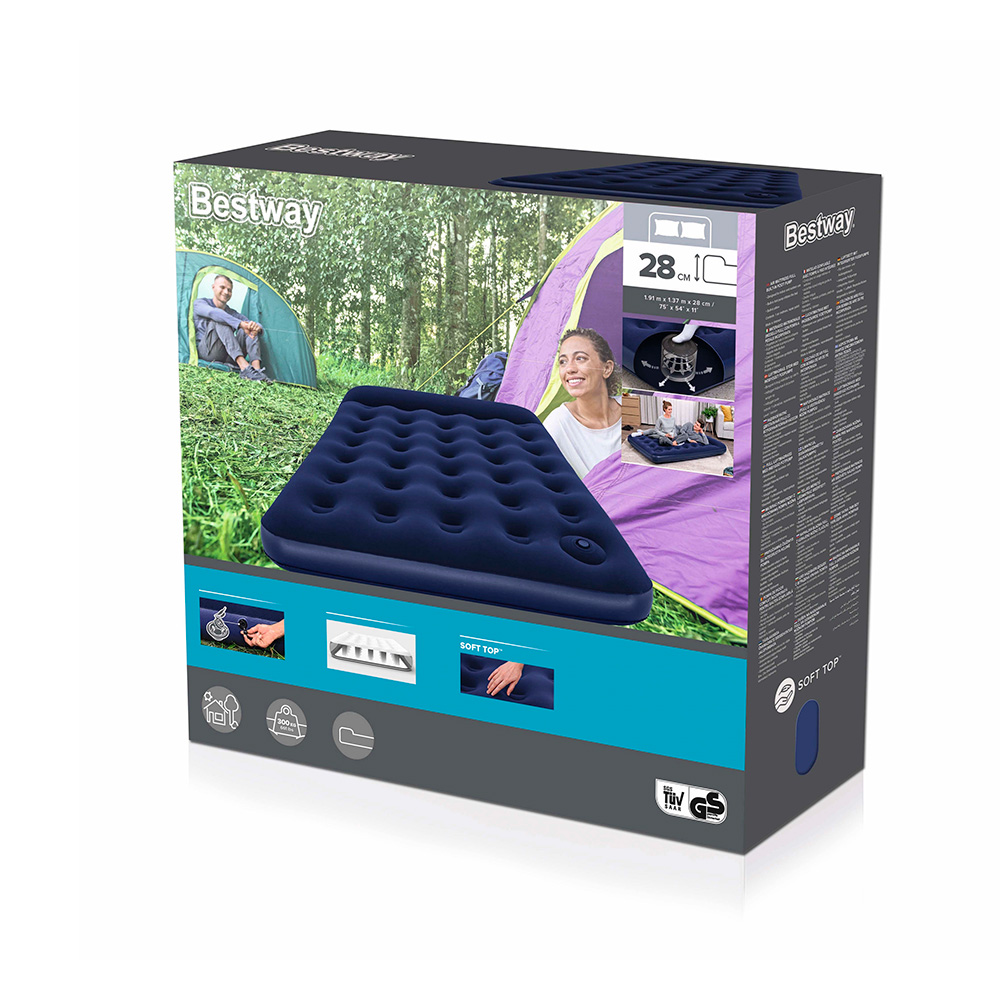 Foto 4 | Colchón Inflable Matrimonial color Azul Cama Aire Bomba Pie Integrada Bestway