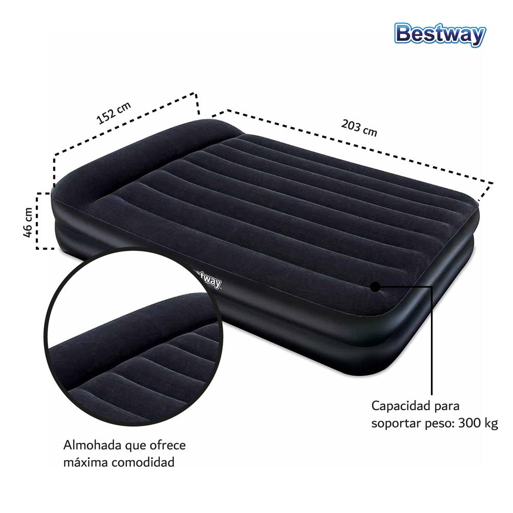 Foto 5 | Colchón Inflable Queen Size Bestway Tritech con Bomba Aire 203cm