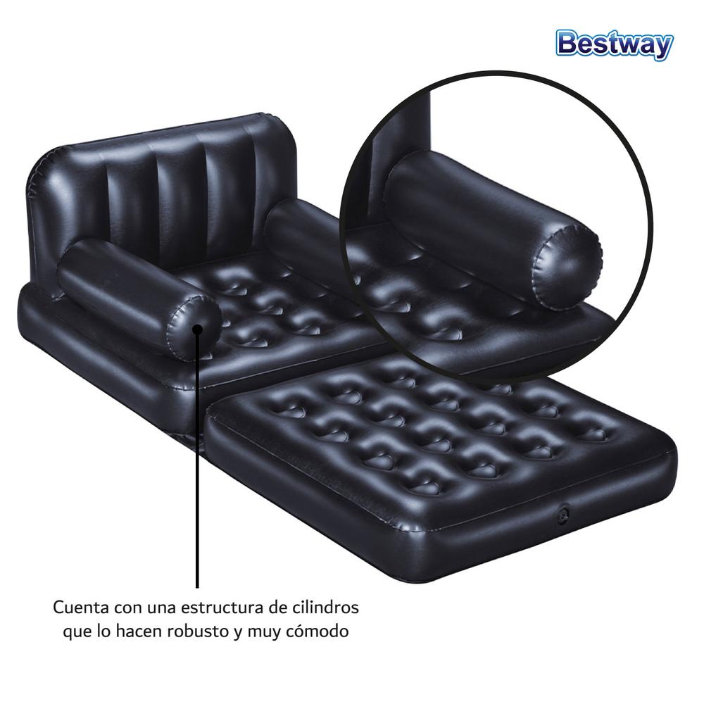 Foto 6 | Sillón Inflable Bestway 75114 color Negro Multiposiciones 4 en 1