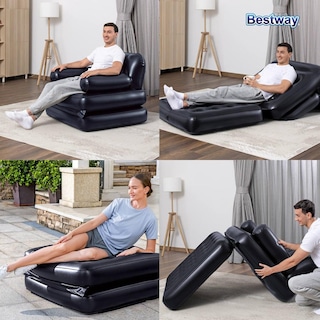 Foto 7 | Sillón Inflable Bestway 75114 color Negro Multiposiciones 4 en 1