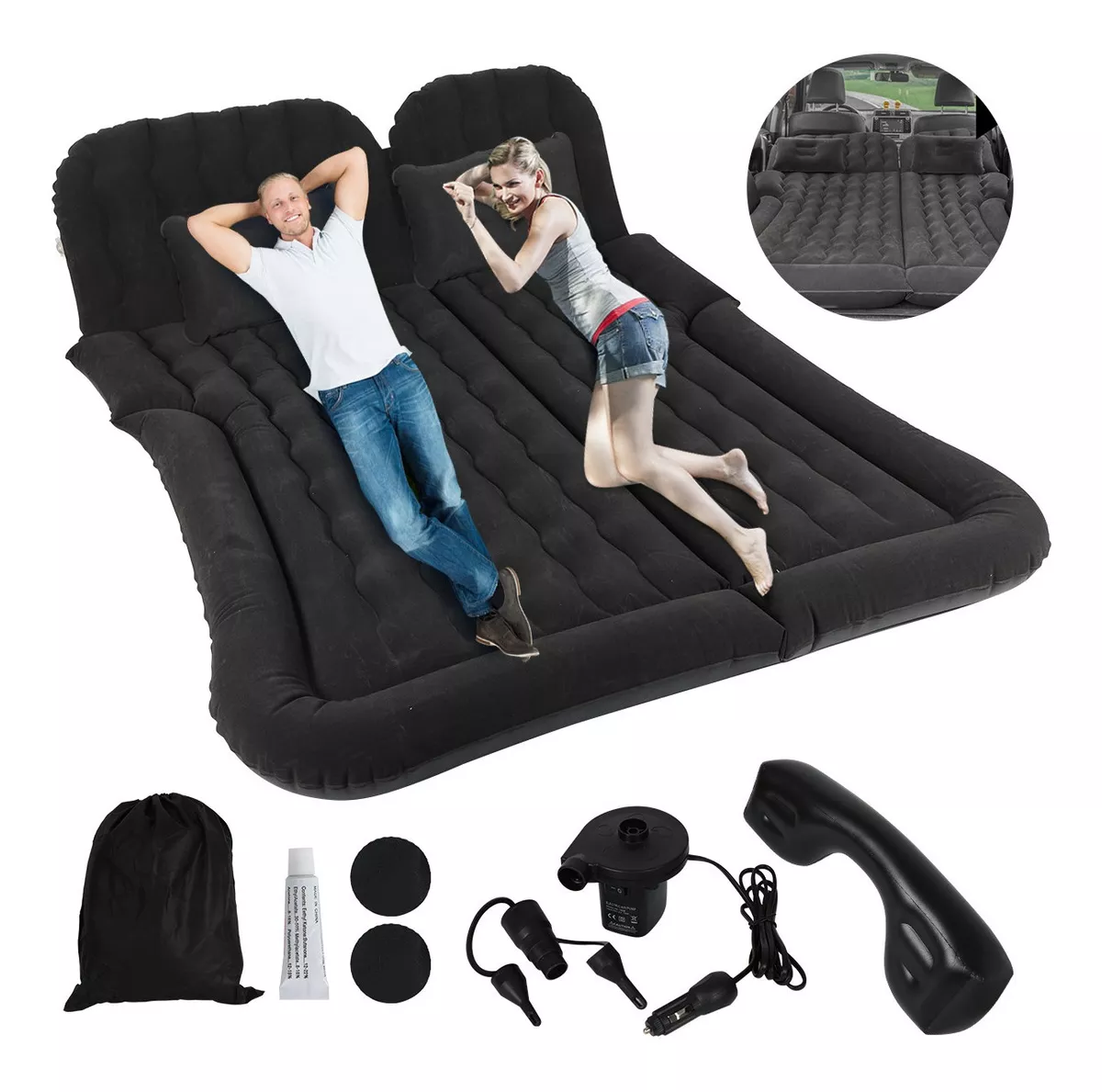 Foto 6 pulgar | Cama Inflable BELUG 175 x 130 cm Negro