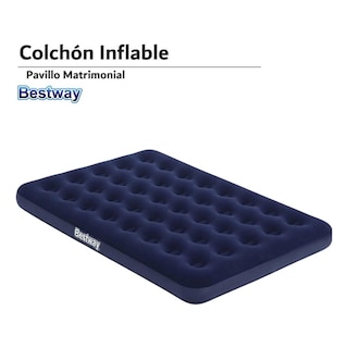 Foto 2 | Colchón Inflable Bestway 67472 color Azul Matrimonial con Bomba de Aire Pavillo
