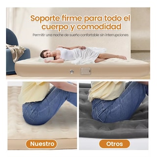 Foto 3 | Colchón Inflable King Size Con Bomba Eléctrica Eo Safe Imports Esi-11864 Beige