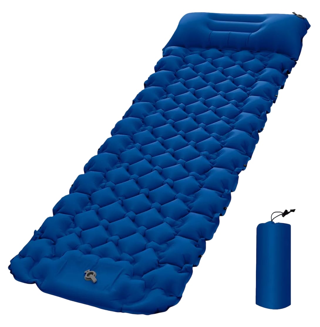 Colchón Autoinflable Portátil Cama Para Acampar Colchoneta Color Azul $1,329