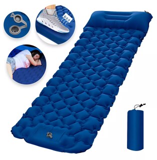 Foto 2 | Colchón Autoinflable Portátil Cama Para Acampar Colchoneta Color Azul