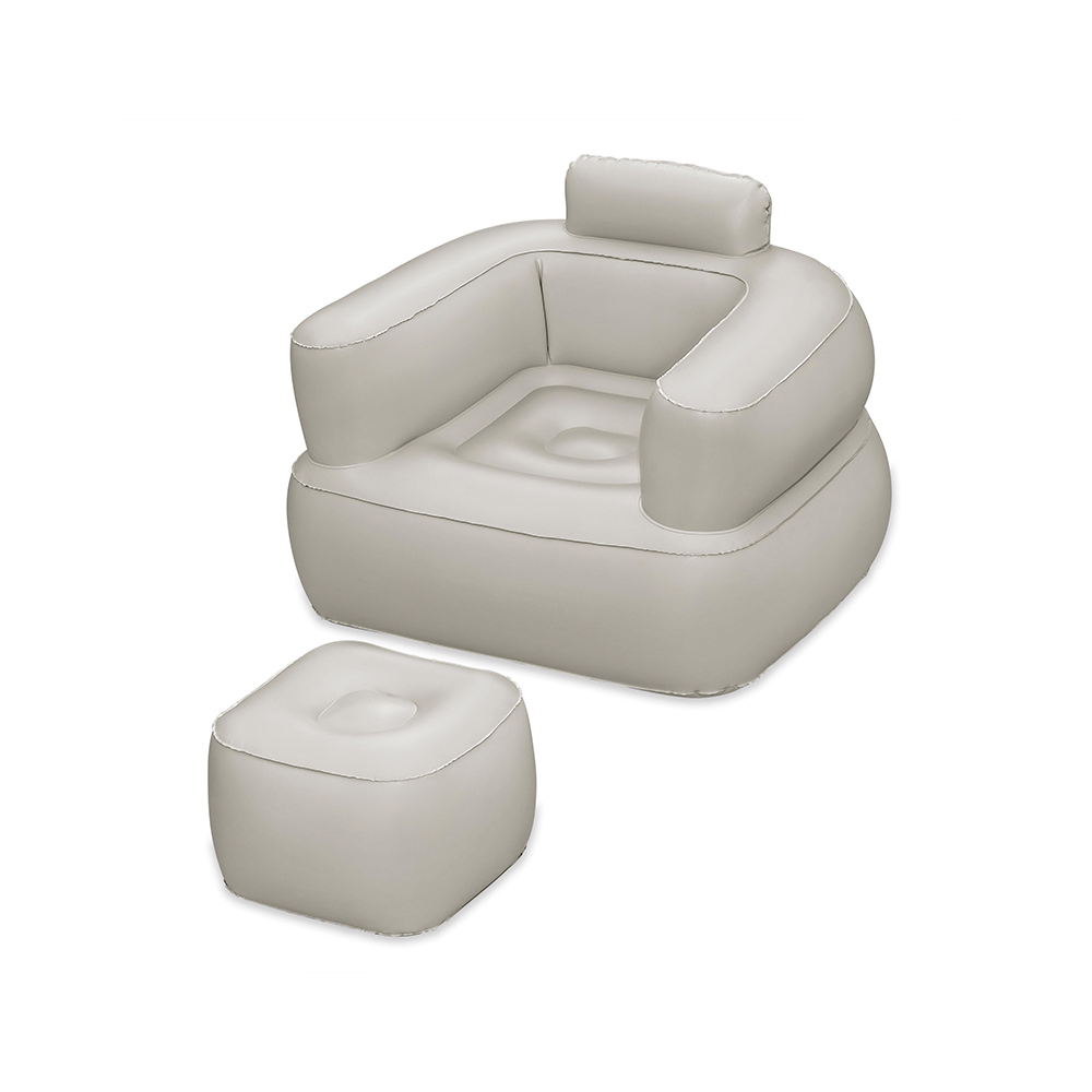 Foto 1 | Sillon Inflable Bestway Reposable Comfi Cube Calidad Premium Color Gris
