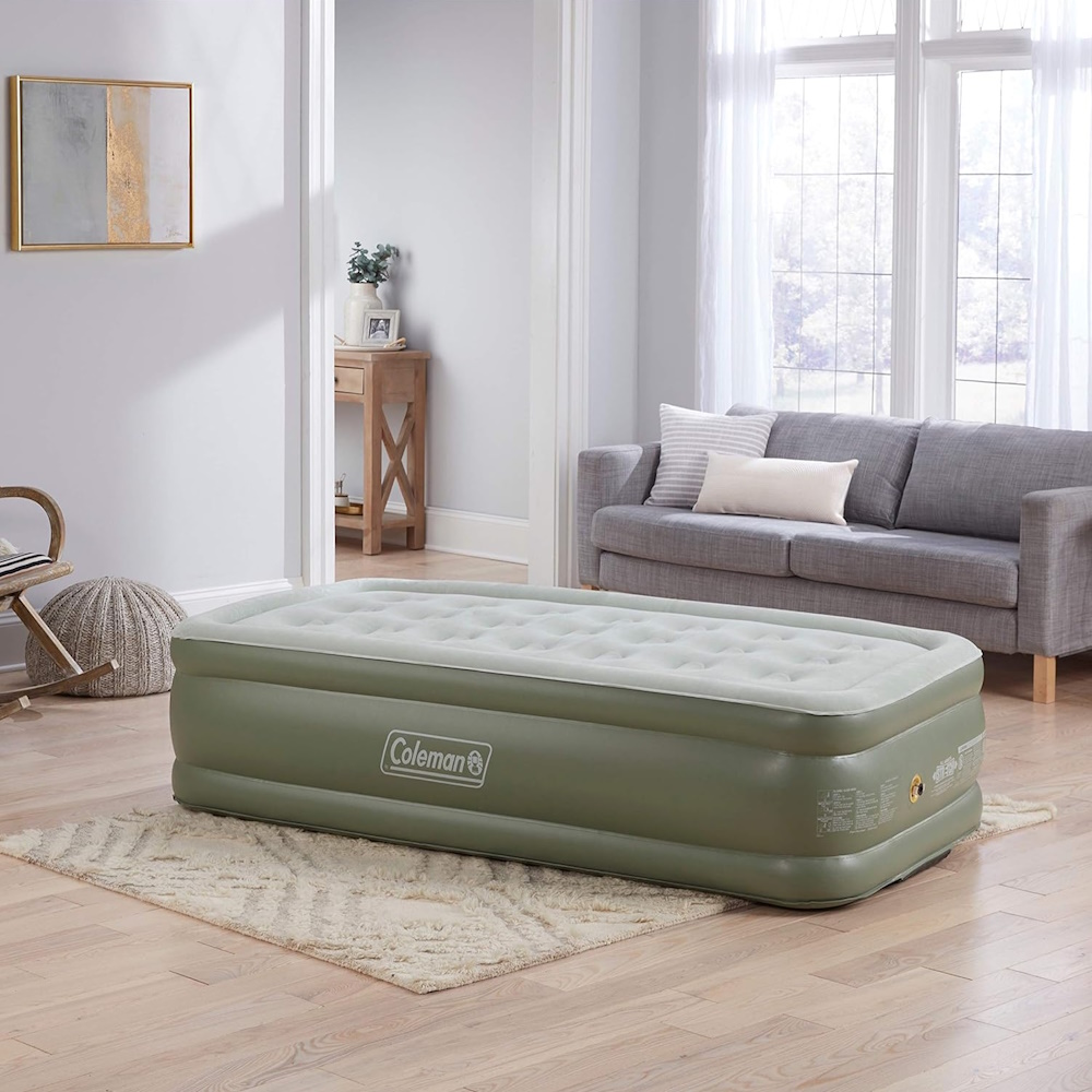 Foto 5 | Colchon Inflable Doble Altura Queen Verde Pvc Coleman