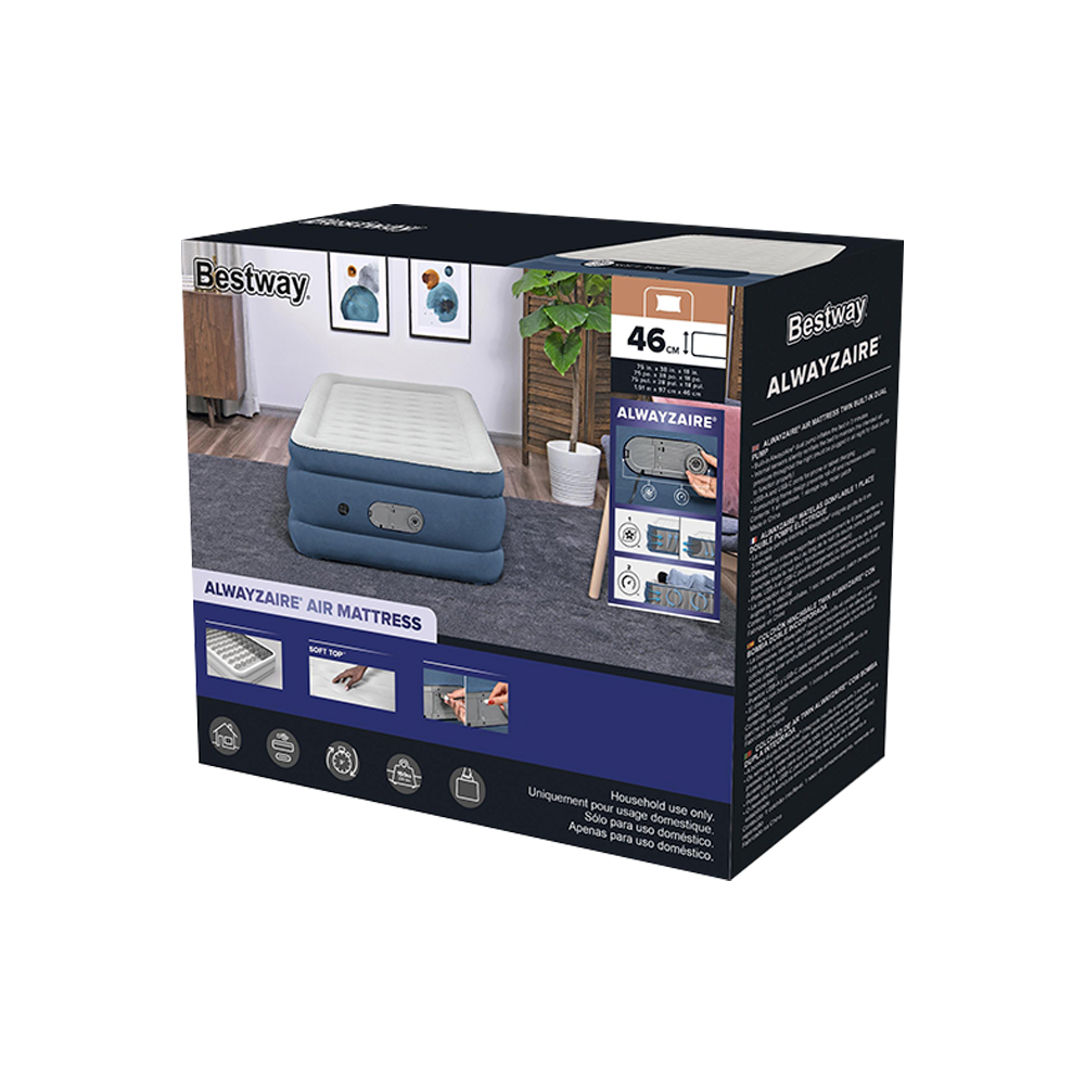 Foto 3 | Colchón Inflable Individual Tecnología Alwayzaire Bestway Con Bomba Integrada