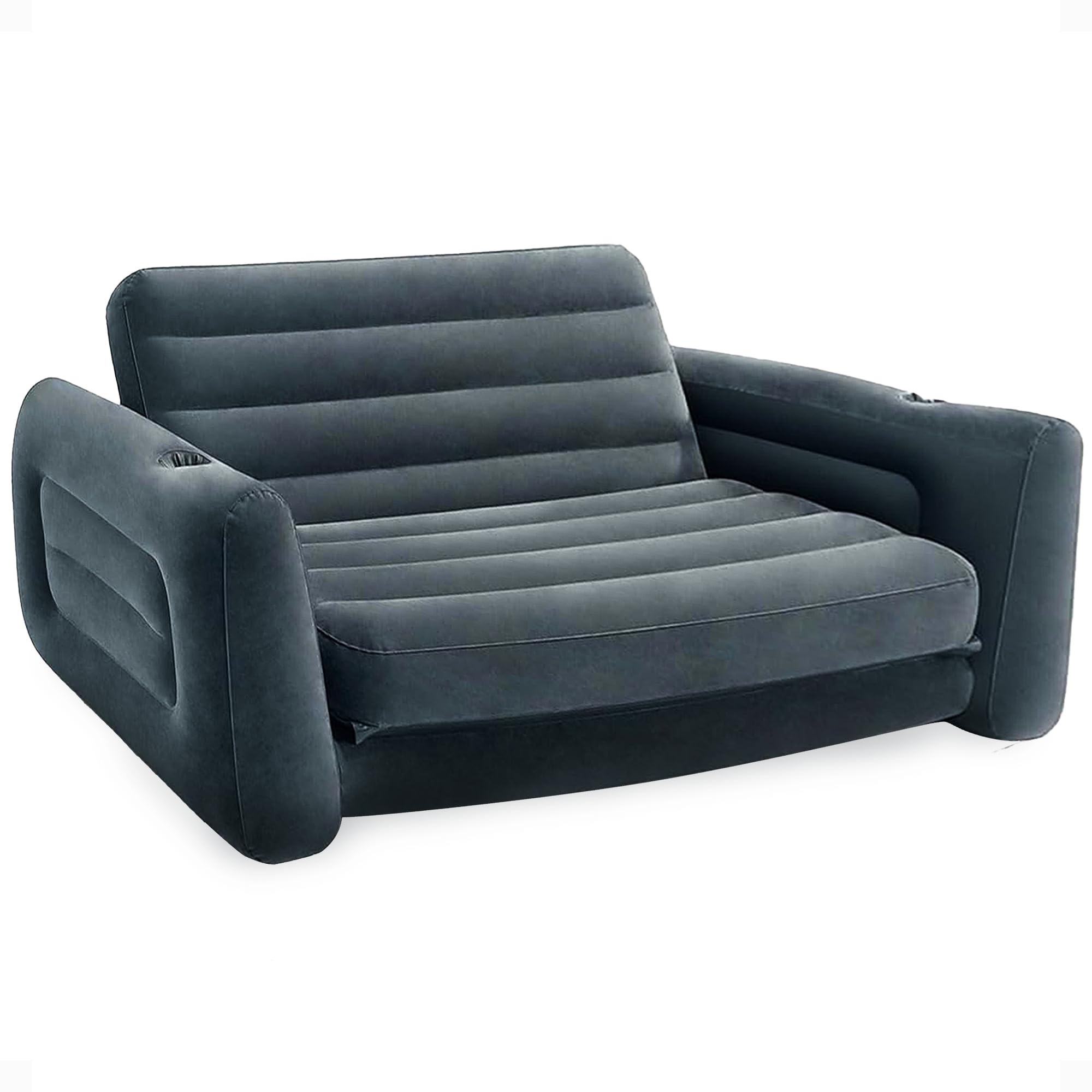 Sofá Inflable Con Superficie Aterciopelada Intex Con Portavasos - Venta Internacional.