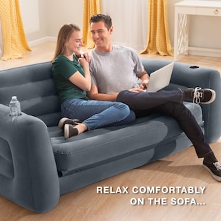 Foto 4 | Sofá Inflable Con Superficie Aterciopelada Intex Con Portavasos - Venta Internacional.