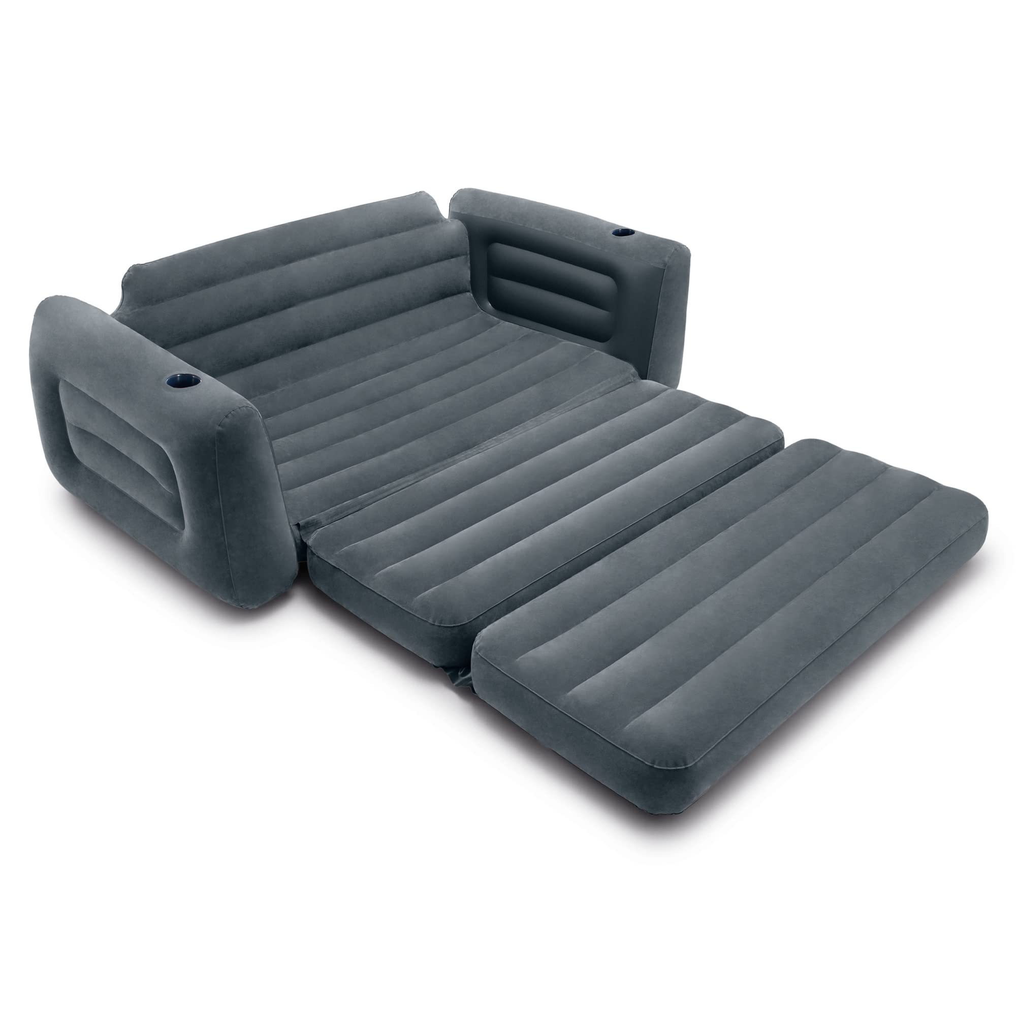 Foto 7 pulgar | Sofá Inflable Con Superficie Aterciopelada Intex Con Portavasos - Venta Internacional.