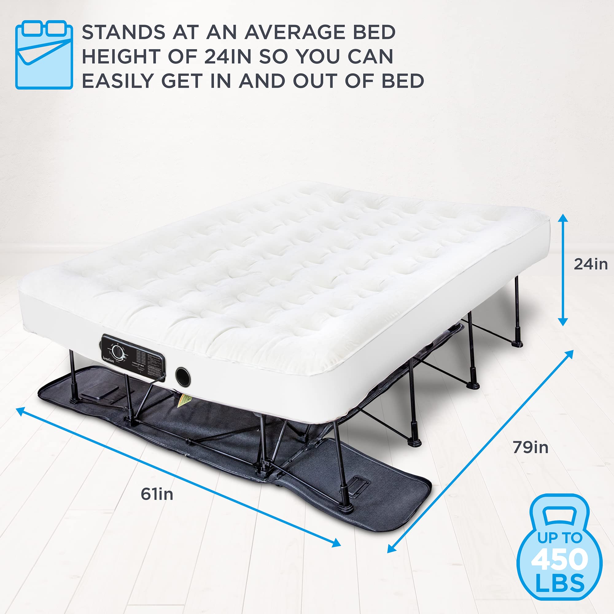 Foto 5 | Colchón Inflable Ivation Ez-bed Queen Con Deflate Defender - Venta Internacional.