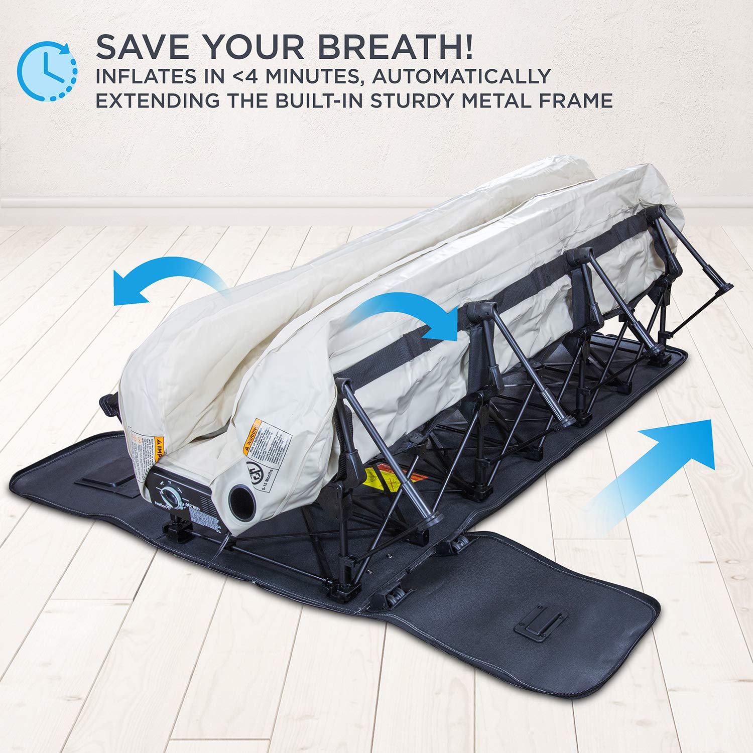 Foto 2 | Colchón Inflable Ivation EZ-Bed con Marco y Funda Enrollable -Venta Internacional