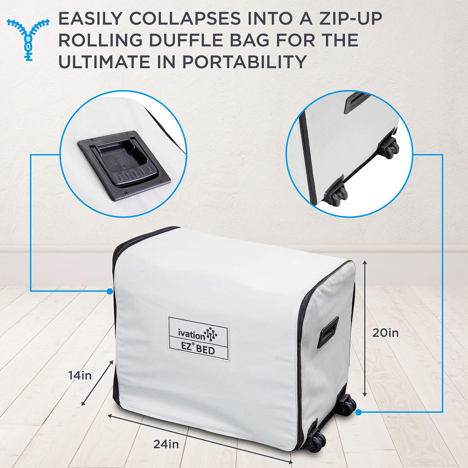 Foto 5 | Colchón Inflable Ivation EZ-Bed con Marco y Funda Enrollable -Venta Internacional