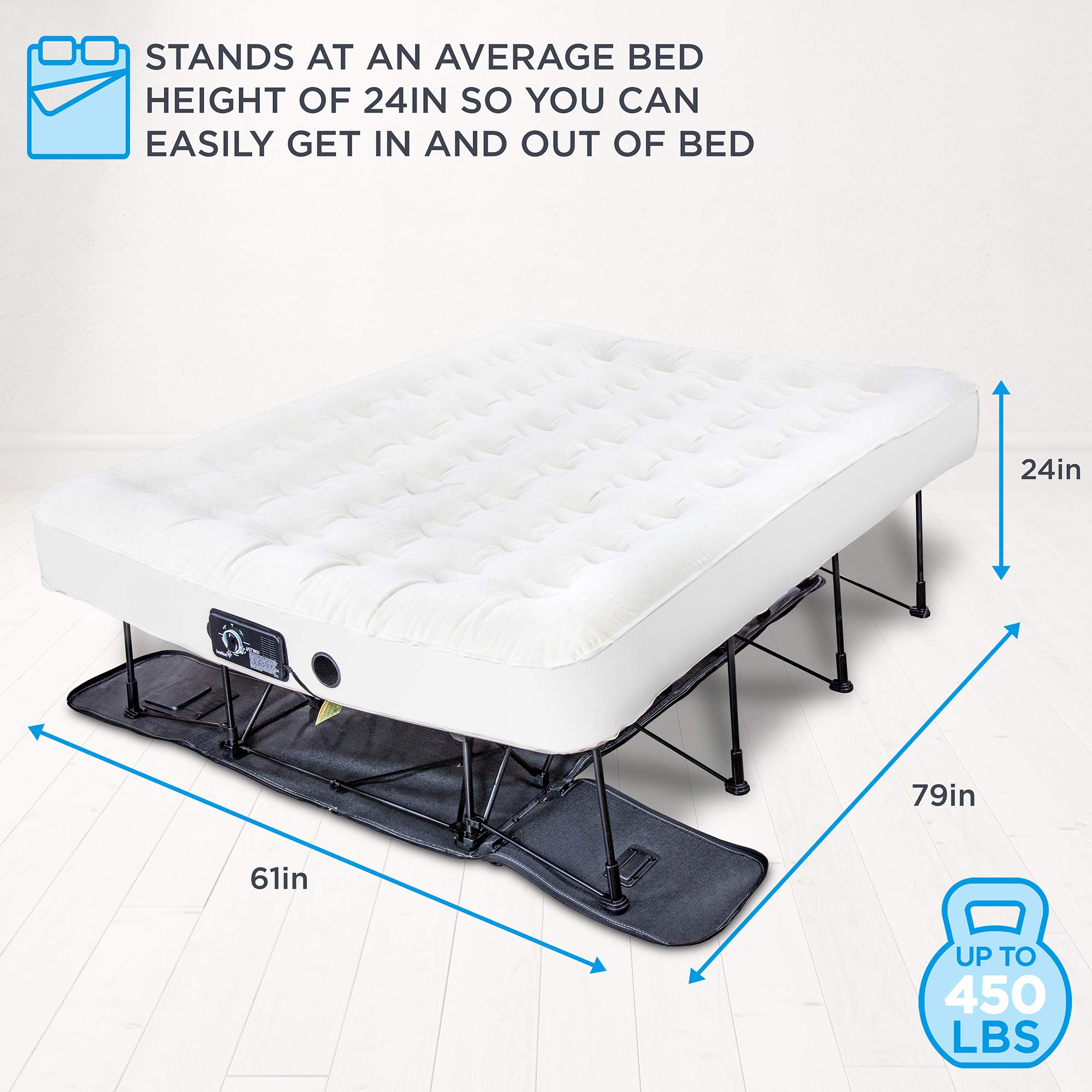 Foto 4 | Colchón Inflable Ivation Ez Bed Queen con Marco y Funda con Ruedas - Venta Internacional