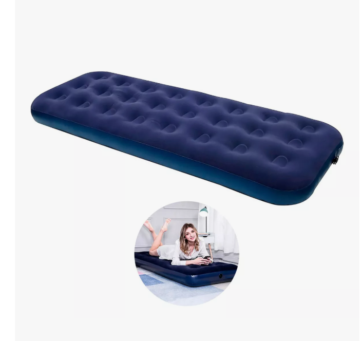 Foto 4 pulgar | Colchon Inflable Individual Camping Cama De Aire Portatil Color Azul