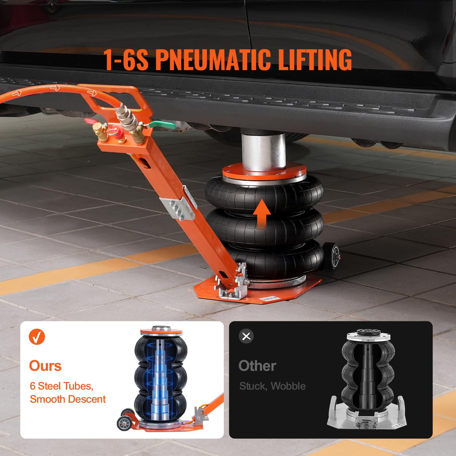 Foto 4 | Bolsa Triple Air Jack Vevor De 3 Toneladas/6600 Libras Para Coche Suv - Venta Internacional.