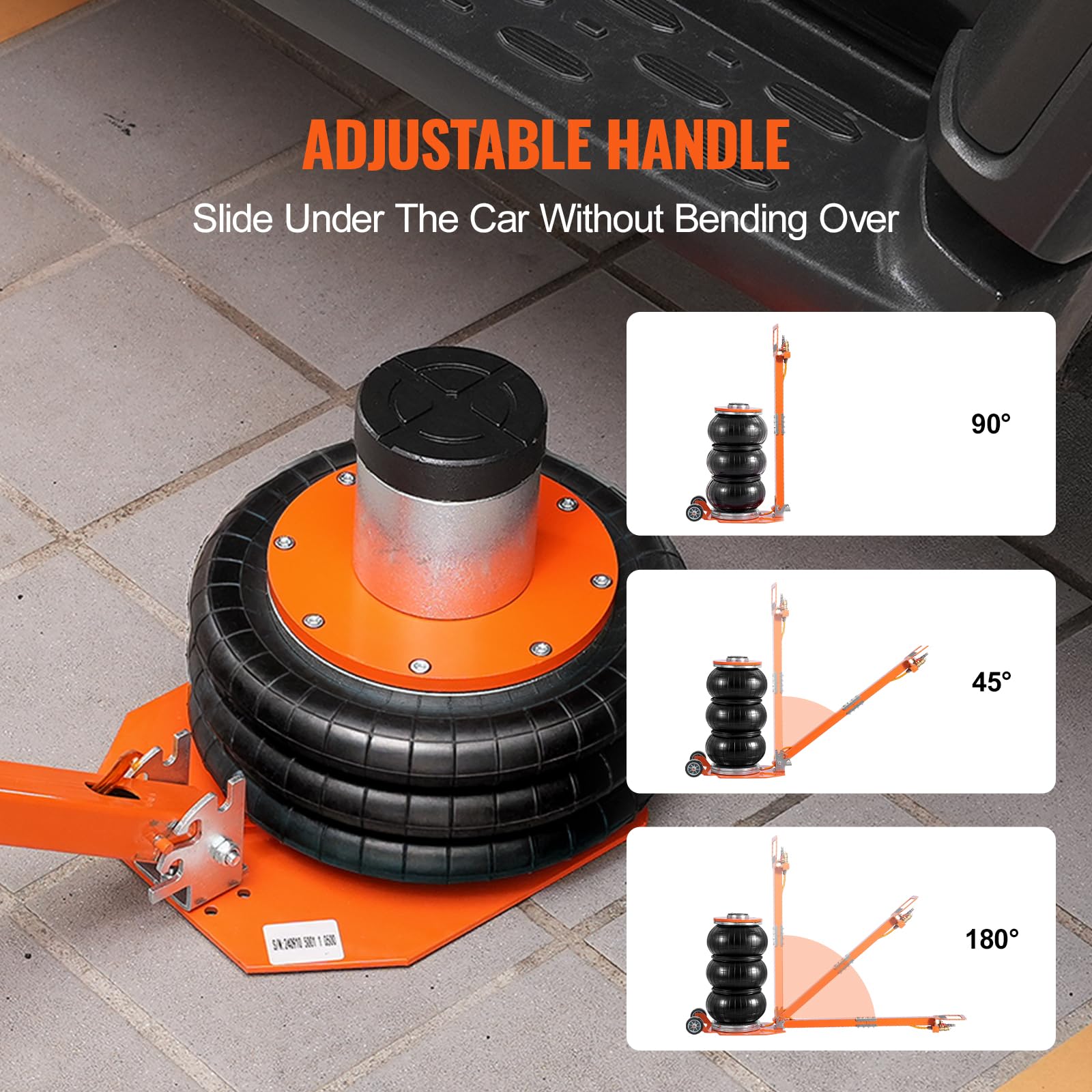 Foto 5 | Bolsa Triple Air Jack Vevor De 3 Toneladas/6600 Libras Para Coche Suv - Venta Internacional.