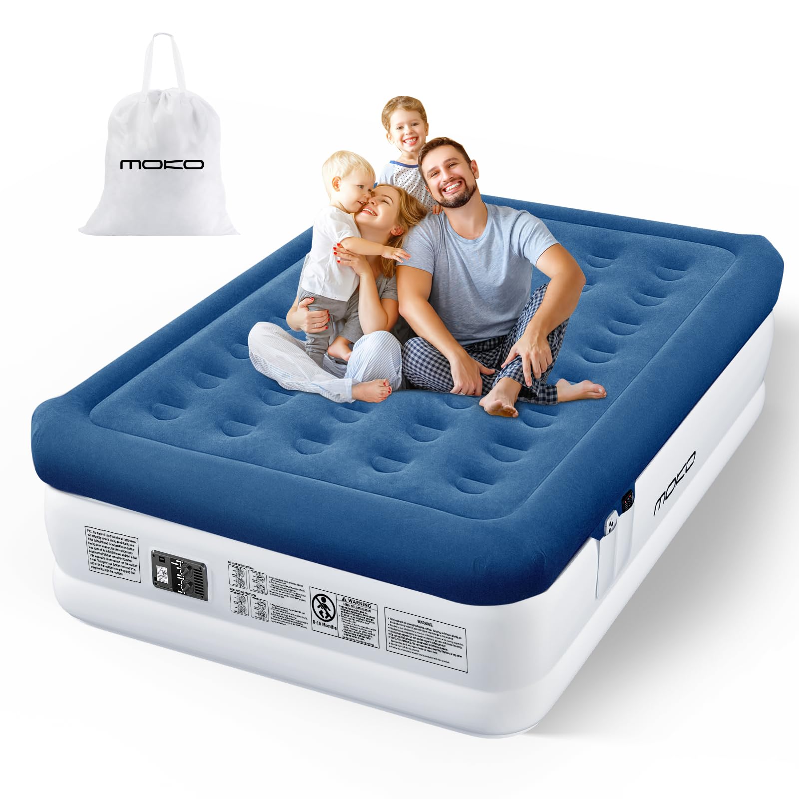 Foto 1 | Colchón Inflable Moko Queen Con Bomba Integrada De 18 Pulgadas - Venta Internacional.