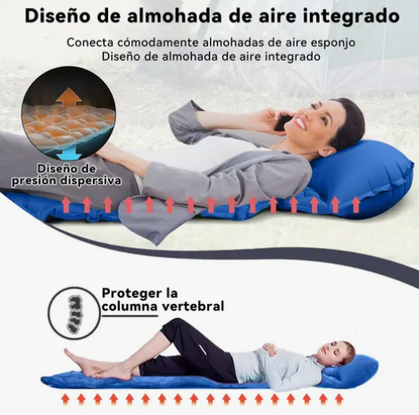 Foto 4 pulgar | Colchón Xtellar Inflable Alfombra De Camping Portátil Con Almohada