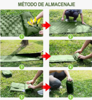 Foto 3 | Xtellar Colchoneta Acampar Ultraligera Portátil Con Almohada Color Verde